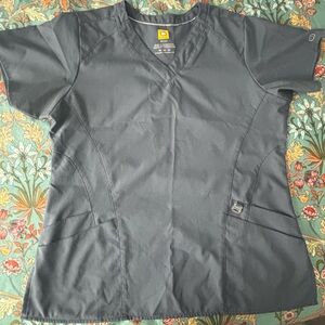 WonderWink Women’s Dark Gray V-Neck Scrub Top